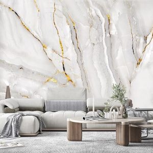 Gold Marble Fabric Wallpaper