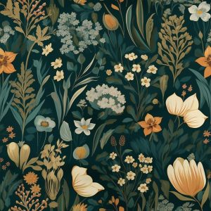 Vintage Floral Peel and Stick Wallpaper